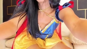 Victoriavx Wearing wild Satin costume