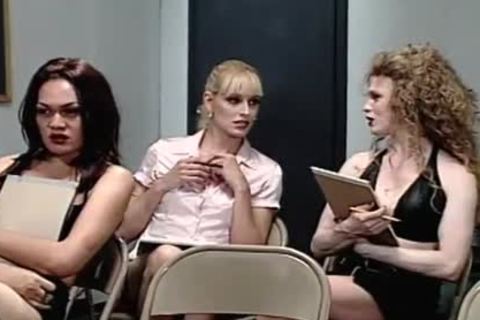 Hard pounding along with transsexual in latex